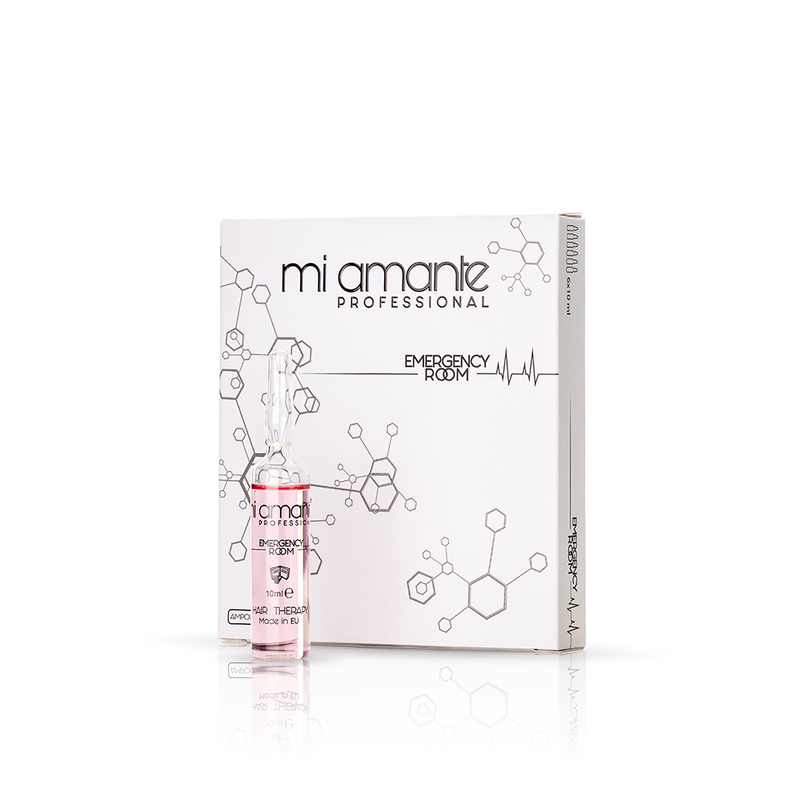 Regenerační ampule pro ošetřené vlasy Mi Amante Emergency Room Ampoules 6x10 ml.