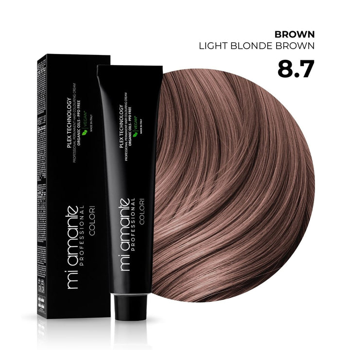 8.7 Světlá blond s hnědým tónem