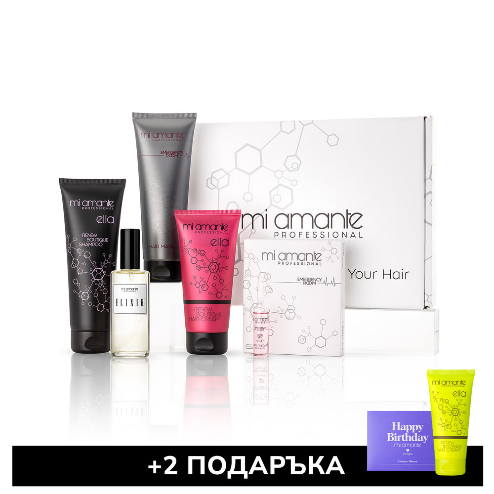 Kompletní sada obnovující terapie pro vlasy a Elixir Mi Amante